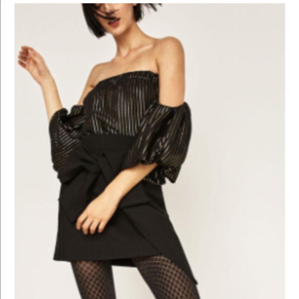 Zara Woman Off The Shoulder Top Sz S